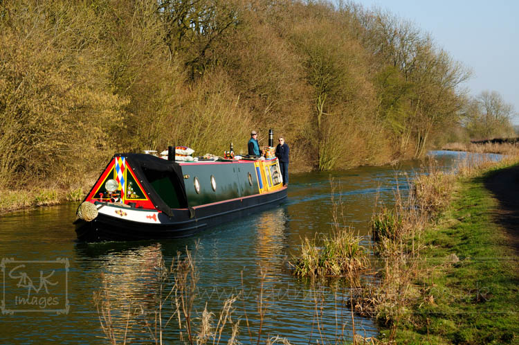 Canal Boat On Ashby Canal Near Sutton Cheney